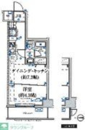 マテリア千住大橋の物件間取画像